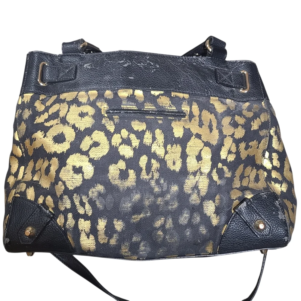 Juicy Couture Y2K Vintage Gold Leopard Daydreamer Satchel Bag